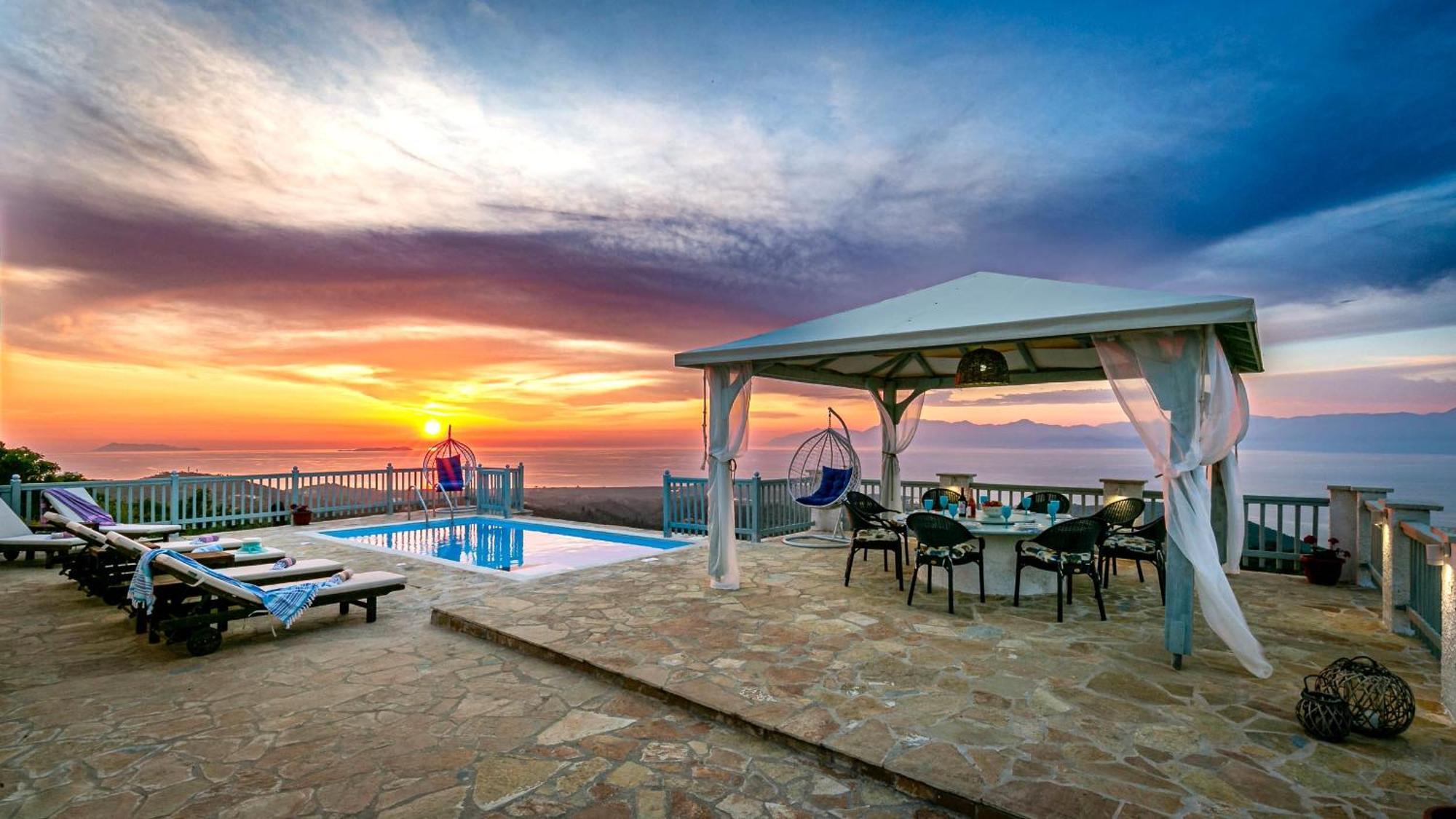 Villa Orizontas Corfu, Private Villa With Breathtaking Views Loutses エクステリア 写真