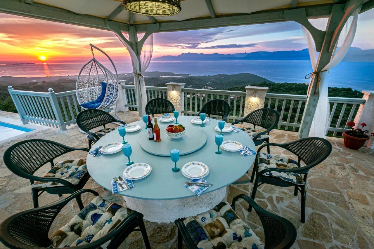 Villa Orizontas Corfu, Private Villa With Breathtaking Views Loutses エクステリア 写真