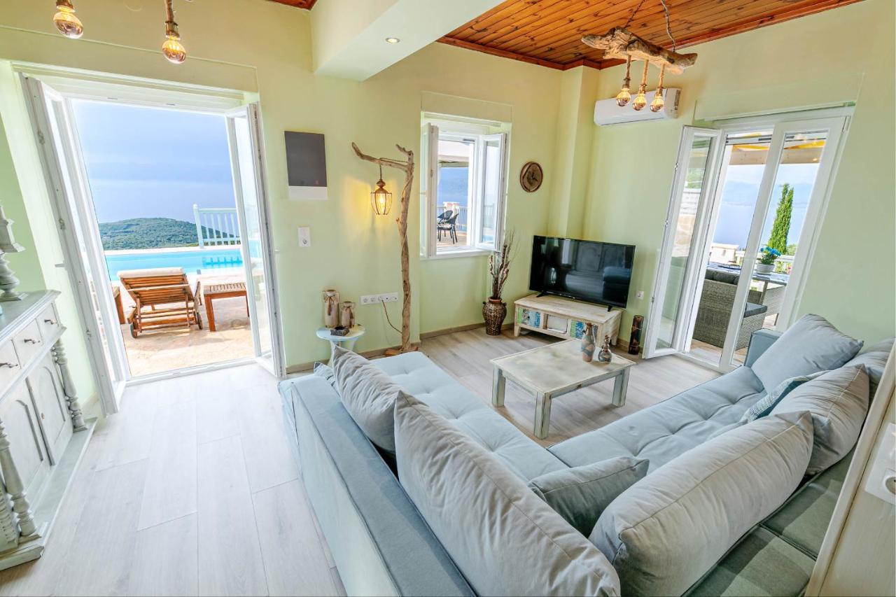 Villa Orizontas Corfu, Private Villa With Breathtaking Views Loutses エクステリア 写真