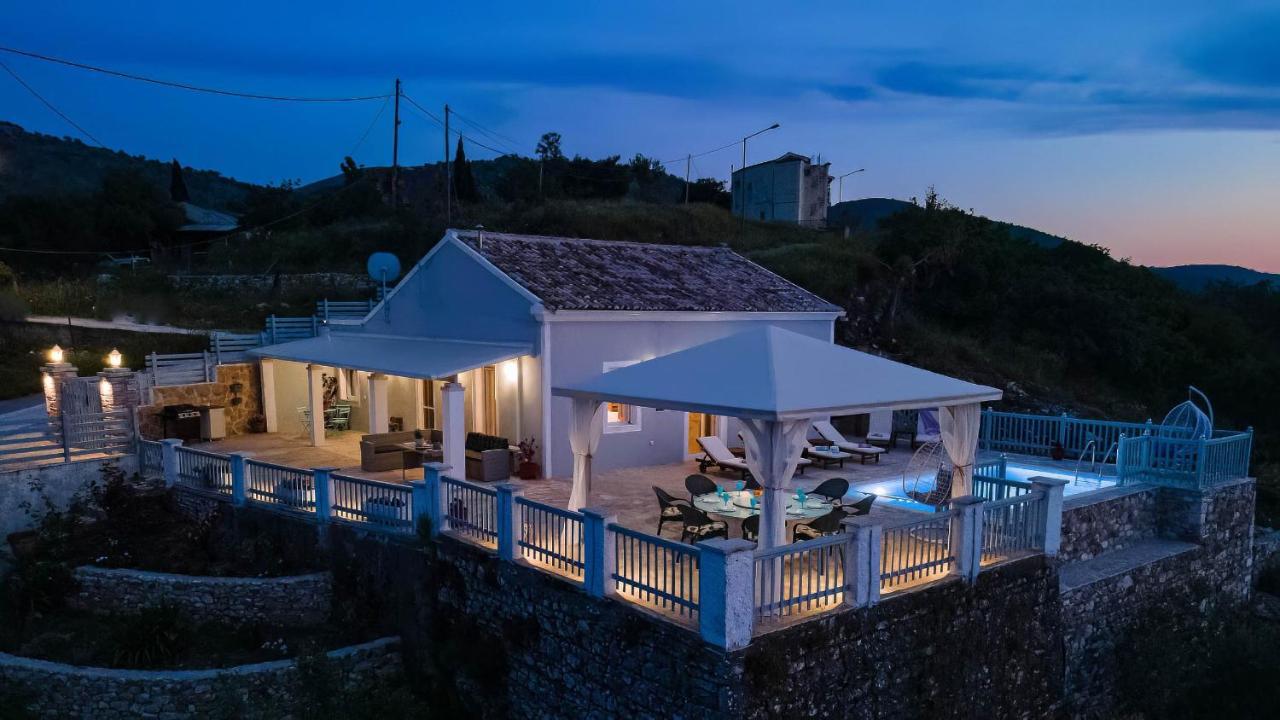 Villa Orizontas Corfu, Private Villa With Breathtaking Views Loutses エクステリア 写真
